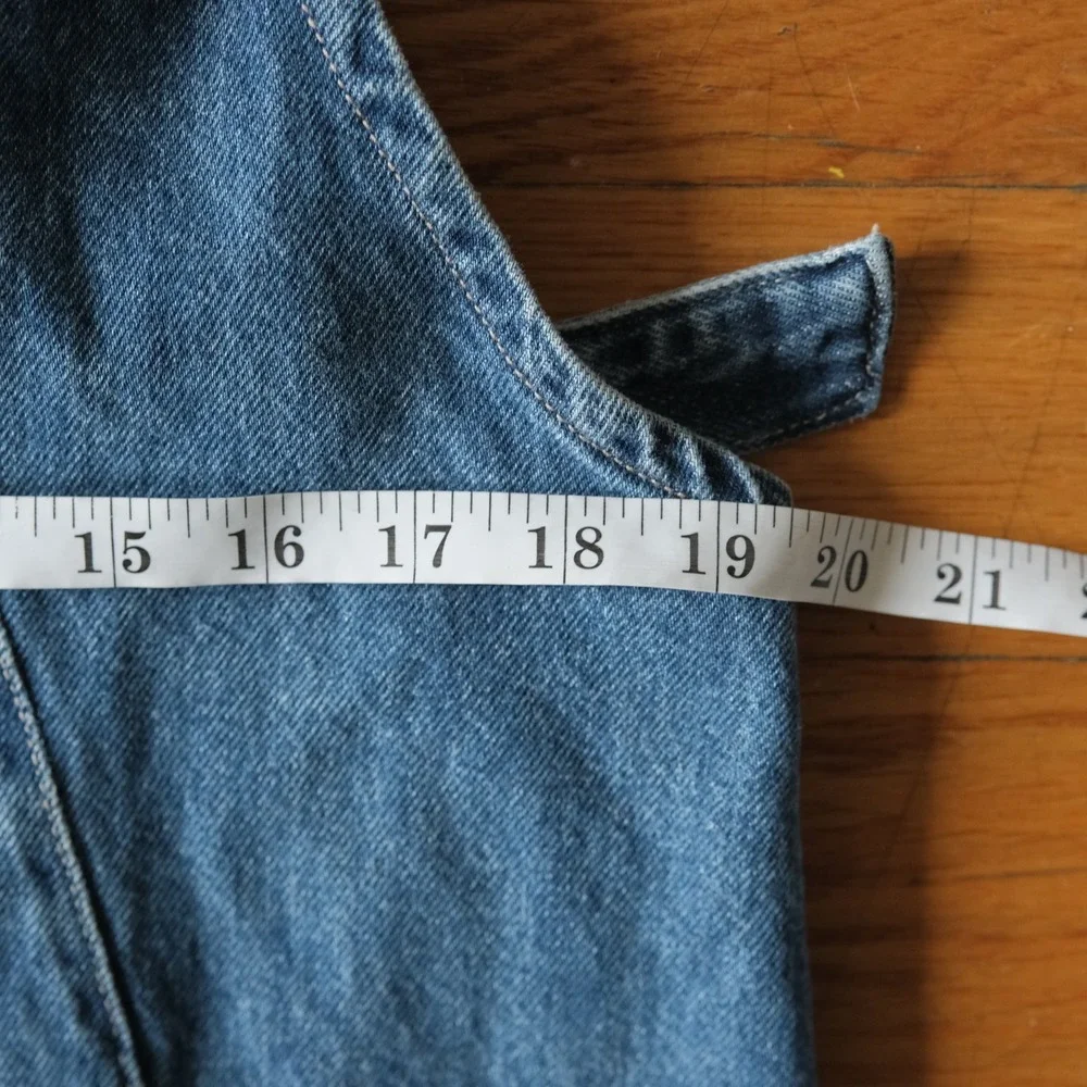 Free People High Roller Jumpsuit Womens Blue Denim Relaxed Boho Size M Overall - Picture 6 of 9